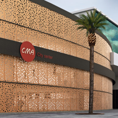 3d visualization commercial rendering exterior shopping mall