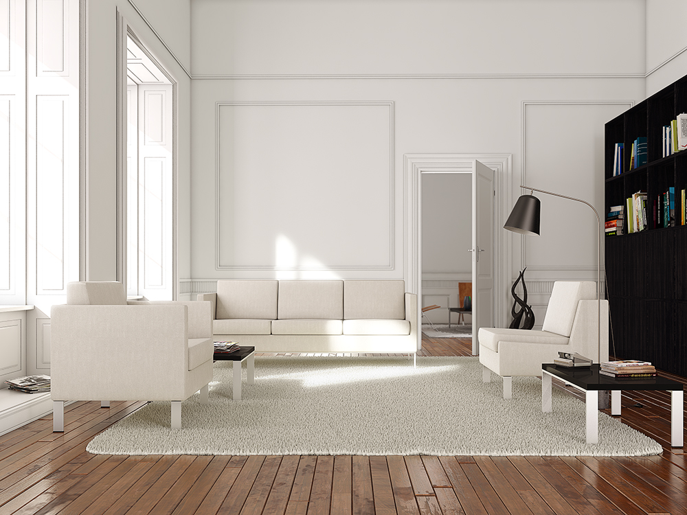3d visualization residential rendering living room 2334