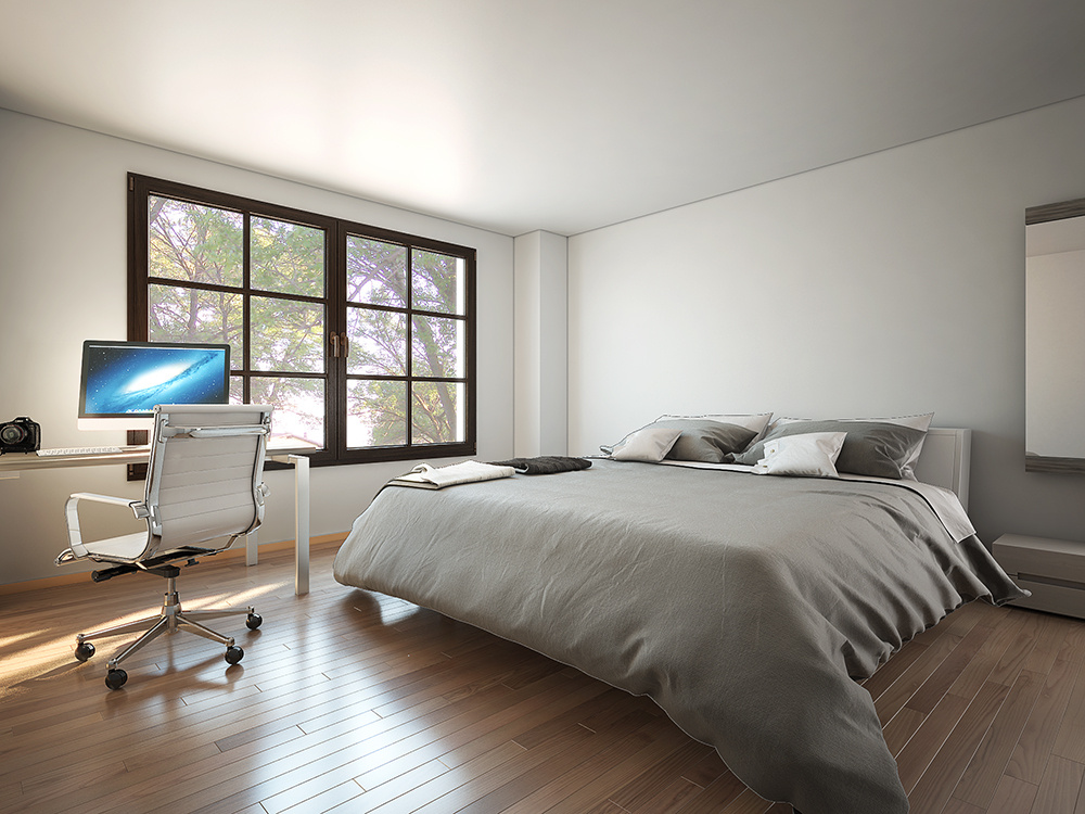 3d visualization residential rendering modern bedroom 2255 3