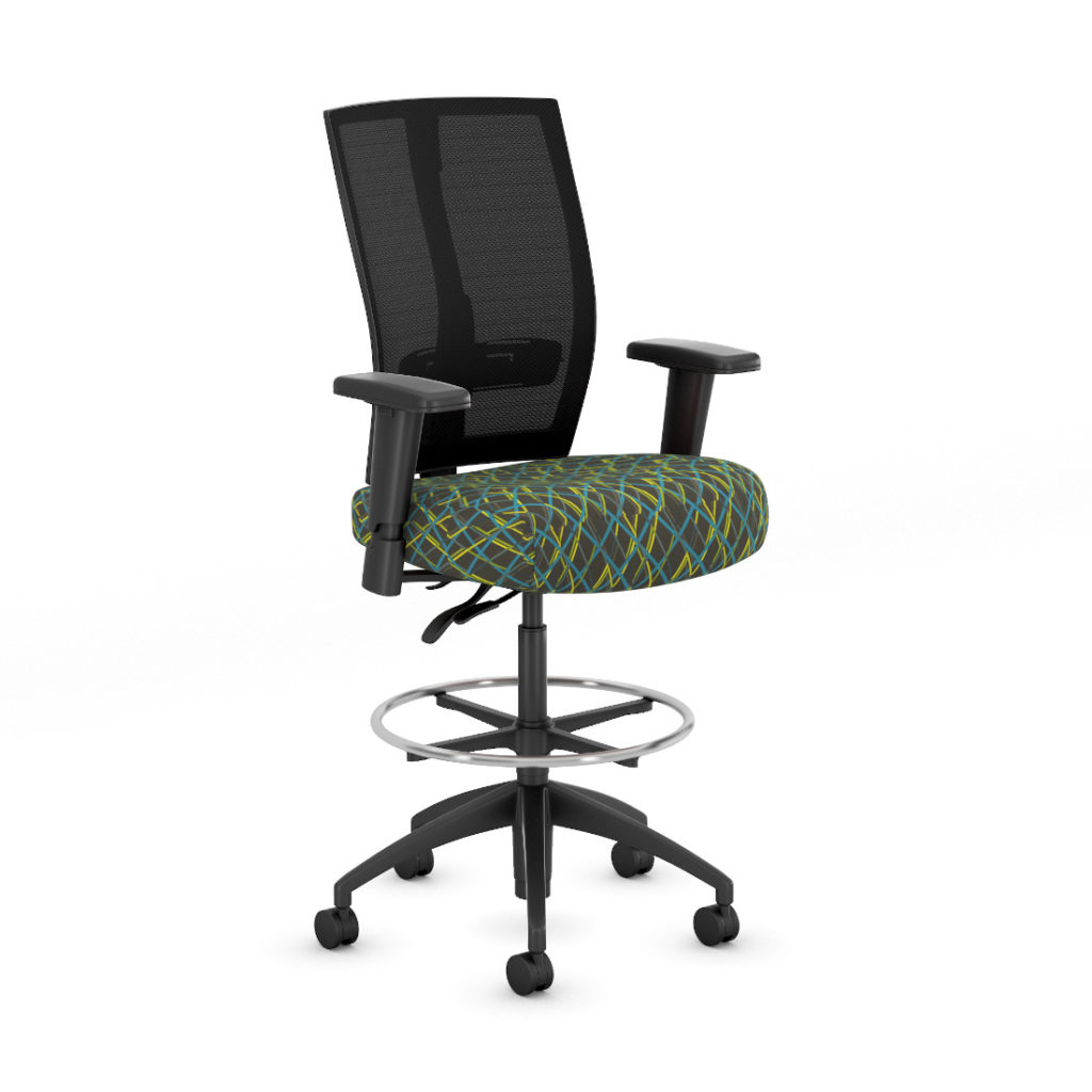 3d visualization white background rendering ergonomic seating