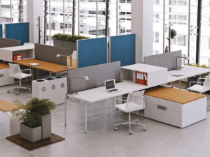 Lifestyle renderings for office furniture manufacturers