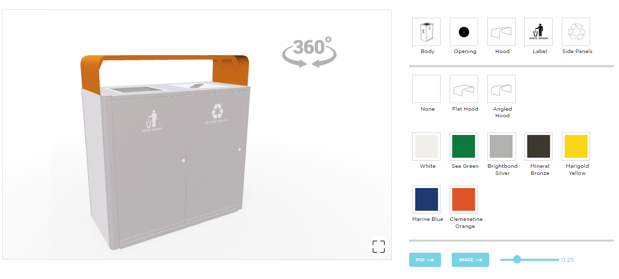 Waste Receptacle - 3d product configurator