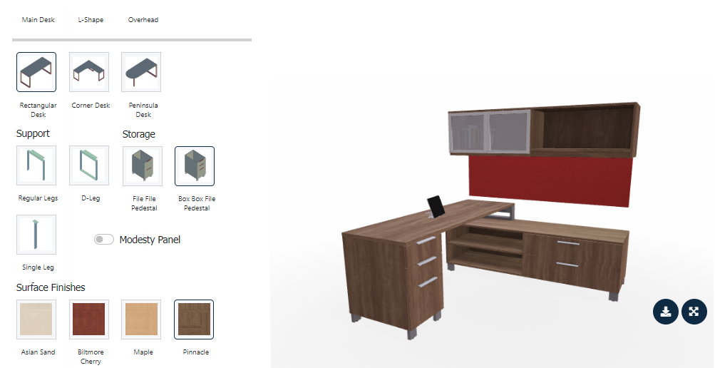 Modular Desk - 3D Product Configurator